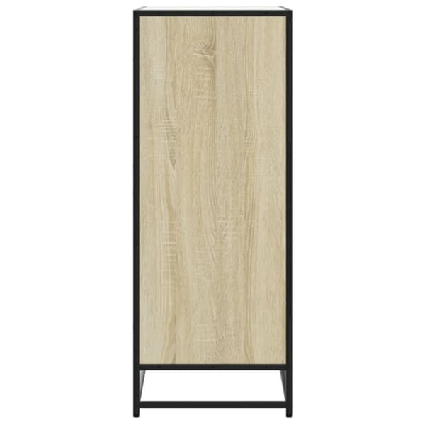 vidaXL skoskab 75x38x97,5 cm konstrueret træ og metal sonoma-eg