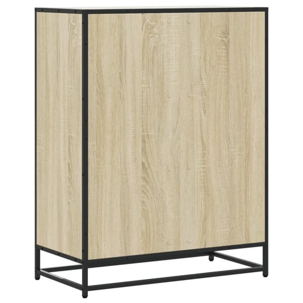 vidaXL skoskab 75x38x97,5 cm konstrueret træ og metal sonoma-eg