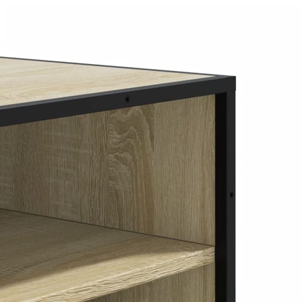 vidaXL skoskab 75x38x97,5 cm konstrueret træ og metal sonoma-eg