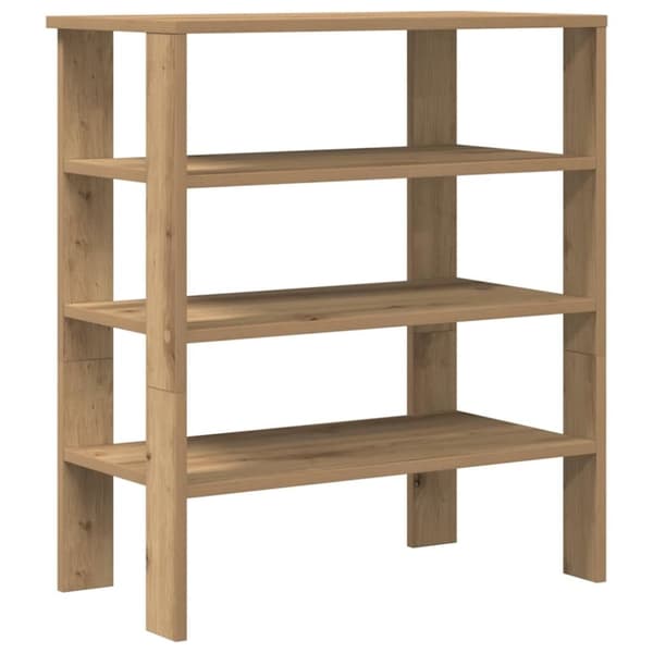 vidaXL Skohylle artisan eik 61x32x70 cm konstruert tre