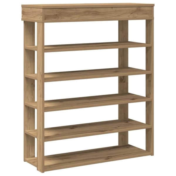 vidaXL Skohylle artisan eik 80x30x98 cm konstruert tre