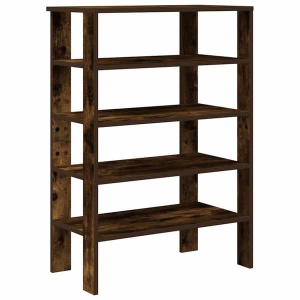 vidaXL Skohylle røkt eik 61x32x87,5 cm konstruert tre