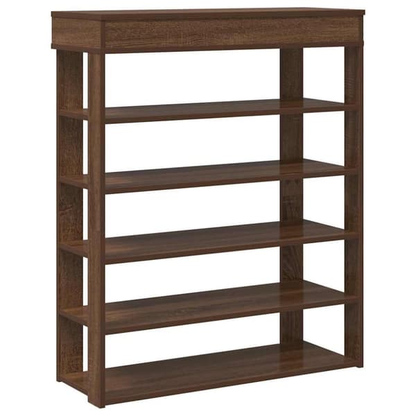 vidaXL Skohylle brun eik 80x30x98 cm konstruert tre