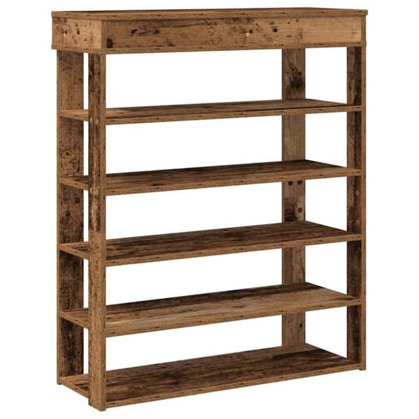 vidaXL Skohylle gammelt tre 80x30x98 cm konstruert tre