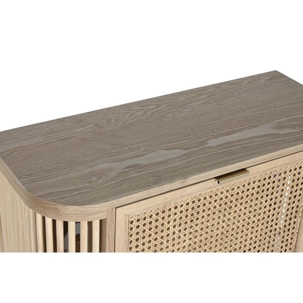 Skostativ Home ESPRIT Gylden Natur Spanskrør Gran Tropisk 70 x 29 x 115 cm