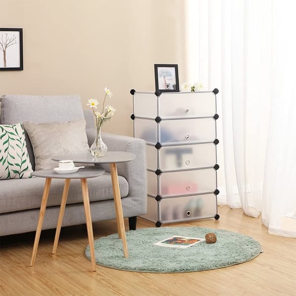 Modulärt skoställ med 10 fack - L43 cm