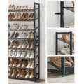 Miniatyrbild 6 av 10: Etagère à chaussures 8 niveaux en métal noir - H163,4 cm