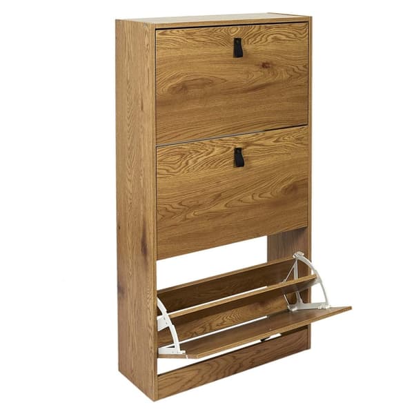 Skoskåp med 3 nedfällbara lådor - L63cm
