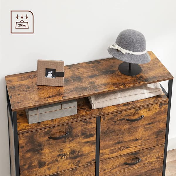 Skodabinet - med 4 ventiler - skoopbevaring - industriel - brun / sort