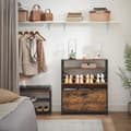 Miniatyrbillede 7 af 9: Skodabinet - sko rack - med 2 ventiler - til 10-16 par sko - 80 x 30 x 95 cm - brun