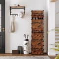 Miniatyrbillede 2 af 7: Sko rack - plankesystem - 10 rum - træudseende - brun