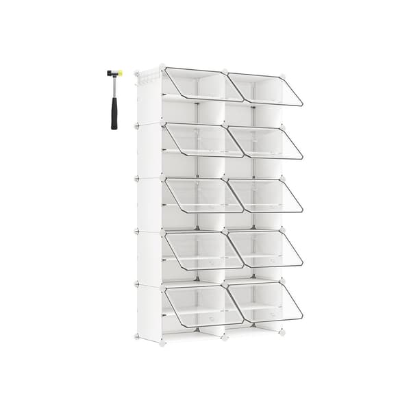 Sko rack - 8 rum - Hvid