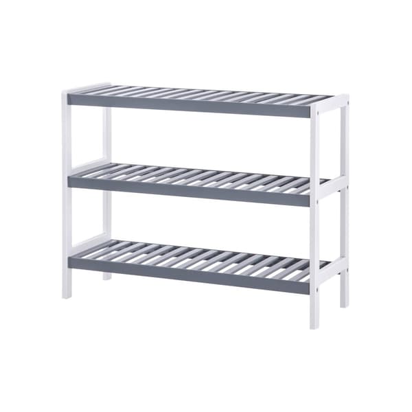 Sko rack - bambus sko stativ - med 3 niveauer - naturlig