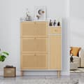 Miniatyrbillede 3 af 8: SKOSKAB RATTAN TRÆ MATERIALE W90/H125/T17