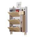 Miniatyrbillede 4 af 8: SKOSKAB RATTAN TRÆ MATERIALE W90/H125/T17