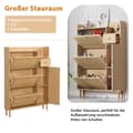 Miniatyrbillede 6 af 8: SKOSKAB RATTAN TRÆ MATERIALE W90/H125/T17