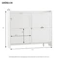 Miniatyrbillede 7 af 8: SKOSKAB HVID 4 KLAPPER/ÅBNE HYLDER B110/H90/T24