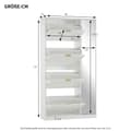 Pikkukuva 6 / 9: SCHUHSCHRANK WEISS MIT SPIEGEL 4 KLAPPFÄCHER/VERSTELLBARES REGAL B80/H147/T24