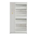 Pikkukuva 2 / 9: SCHUHSCHRANK WEISS MIT SPIEGEL 4 KLAPPFÄCHER/VERSTELLBARES REGAL B80/H147/T24