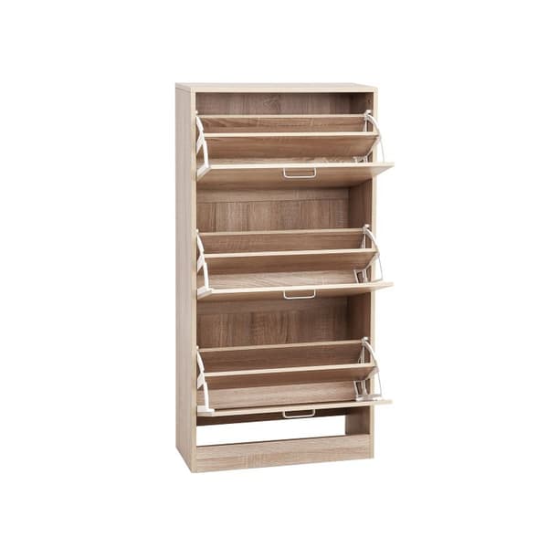 Skoskåp med 3 lådor, ek