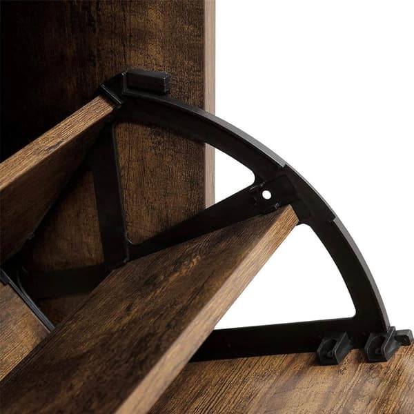 Rootz skoskab med 3 klapper - Skoopbevaring - Skoopbevaring - Op til 18 sko - Vintage brun - 60 cm x 24 cm x 120 cm
