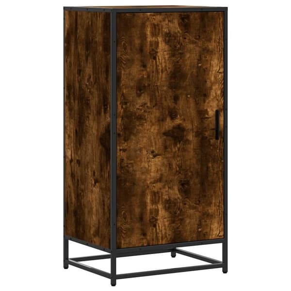 vidaXL Skohylle røkt eik 48x38x97,5 cm konstruert tre