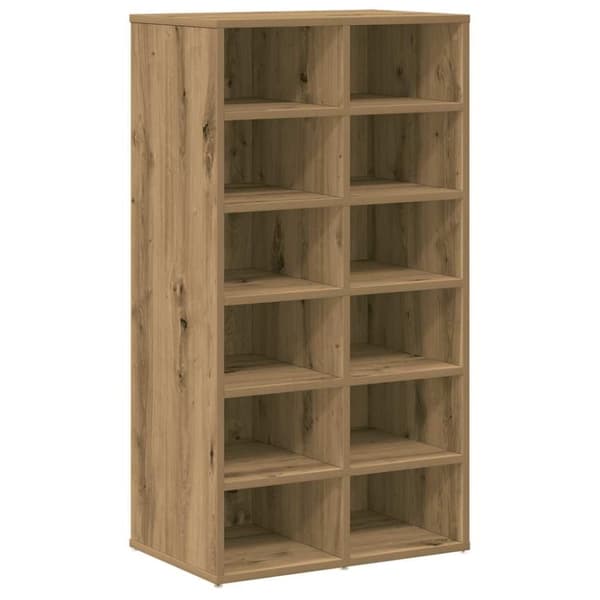vidaXL Skohylle artisan eik 54x34x100,5 cm konstruert tre