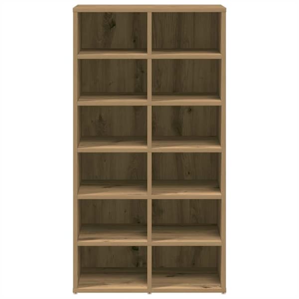 vidaXL Skohylle artisan eik 54x34x100,5 cm konstruert tre