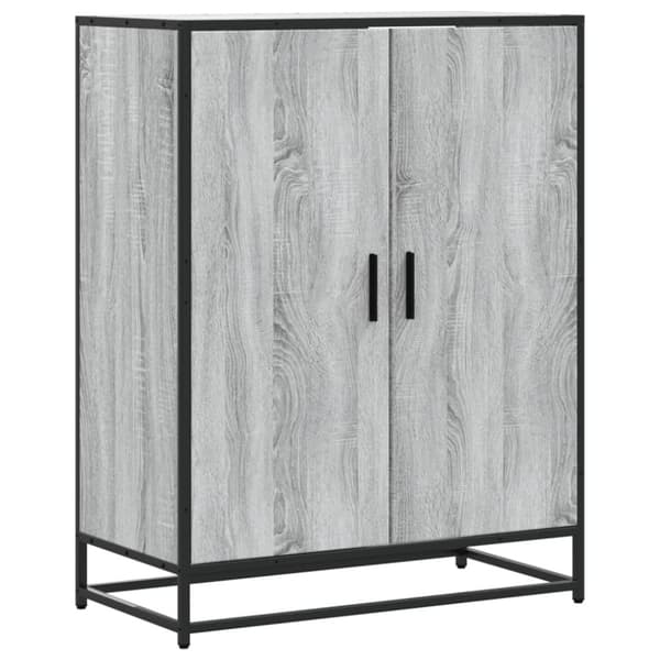 vidaXL Skoskap grå sonoma 75x38x97,5 cm konstruert tre og metall
