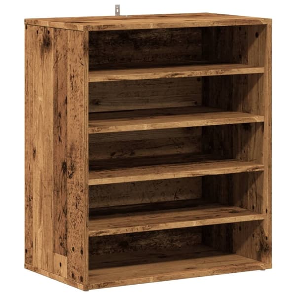 vidaXL Skoskap gammelt tre 60x35x70 cm konstruert tre