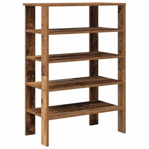 vidaXL Kenkäteline vanhaa puuta 61x32x87,5 cm tekninen puu
