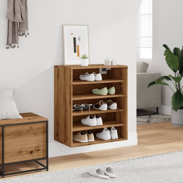 vidaXL skoskab 60x35x70 cm konstrueret træ kunsteg
