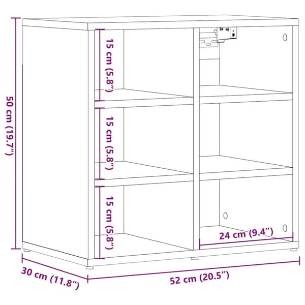 vidaXL kenkäkaapit 2 kpl käsityöläinen tammi 52x30x50 cm