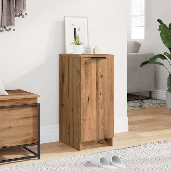 vidaXL Skohylle artisan eik 29,5x35x70 cm konstruert tre