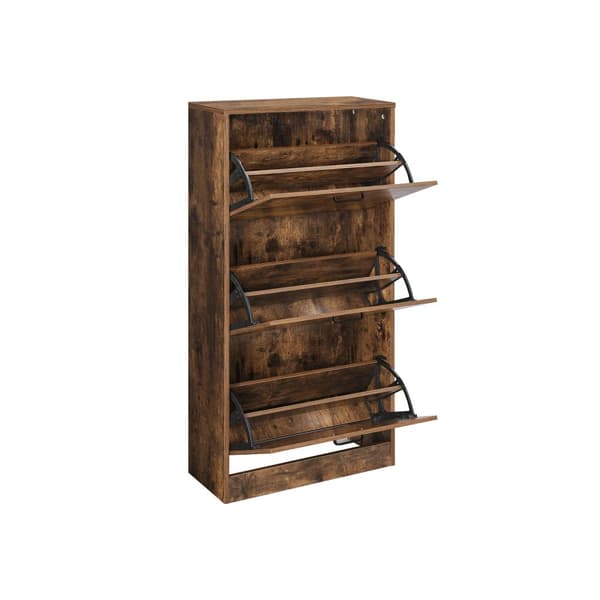 Skodabinet - med 3 foldede døre - træopbevaringsskab - 60 x 24 x 120 cm - perfekt til smal indgang