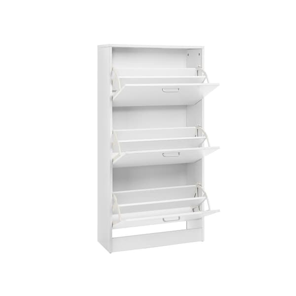 Skoskab - 3 ventiler - 60 x 120 x 24 cm - Hvid