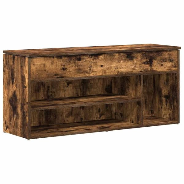 vidaXL Skobenk røkt eik 102x30,5x45 cm konstruert tre