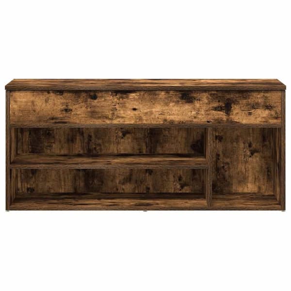 vidaXL Skobenk røkt eik 102x30,5x45 cm konstruert tre