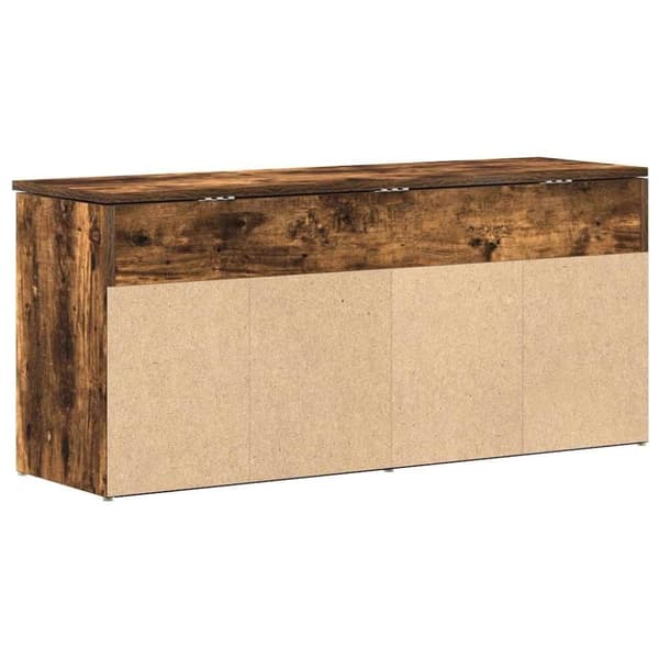 vidaXL Skobenk røkt eik 102x30,5x45 cm konstruert tre