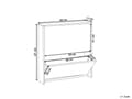 Miniatyrbillede 3 af 9: Skoskab i sort MDF-panelglas 63 x 67 x 17 med spejl og 2 rum til entreen i moderne stil