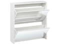 Miniatyrbillede 5 af 9: Skoskab i hvid MDF-panelglas 63 x 67 x 17 med spejl og 2 rum til entreen i moderne stil