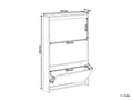 Miniatyrbillede 3 af 9: Skoskab sort MDF panel glas 63 x 103 x 17 spejl 3 rum gang moderne stil
