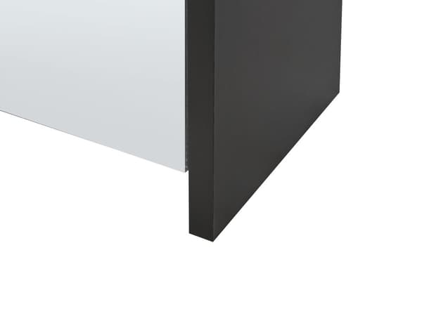 Skoskab sort MDF panel glas 63 x 103 x 17 spejl 3 rum gang moderne stil