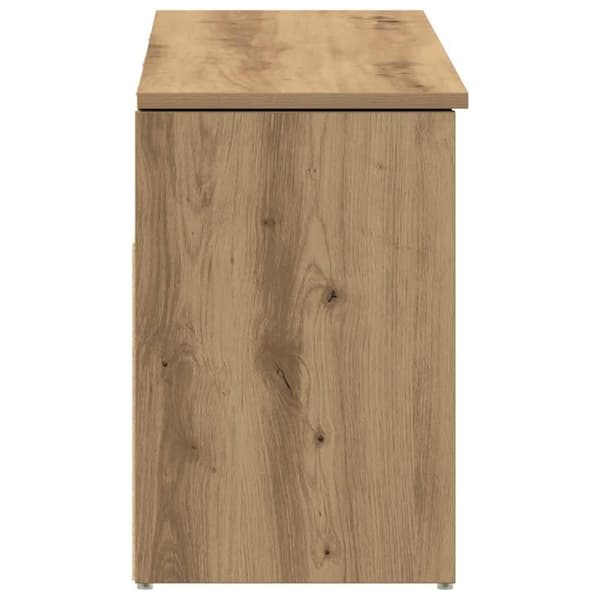 vidaXL Skobenk artisan eik 102x30,5x45 cm konstruert tre