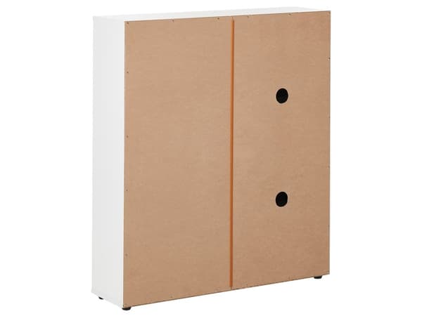 Skoskåp Ljus Konstruerat Trä Vit 2 Fack Låda Öppna Hyllor Förvaringsfack Modern Design Hall