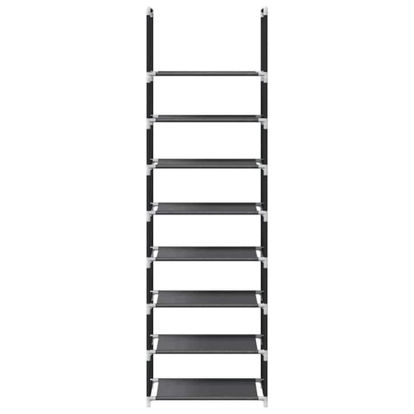 vidaXL Skostativ 8-lags svart 44x28x145 cm ikke-vevd stoff