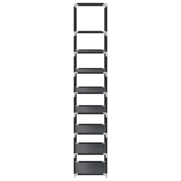 vidaXL Skostativ 8-lags svart 44x28x145 cm ikke-vevd stoff
