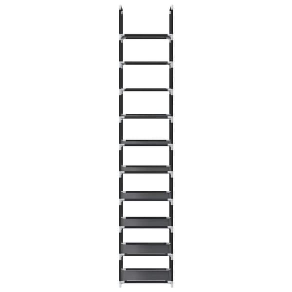 vidaXL Skostativ 10-lags svart 33x33x174 cm ikke-vevd stoff