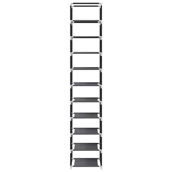 vidaXL Skostativ 10-lags svart 33x33x174 cm ikke-vevd stoff