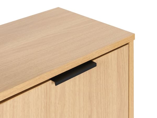 Skoopbevaringsskab Lyst træ 3 rum Skuffe Åbne hylder Opbevaringsrum Moderne Design Gang